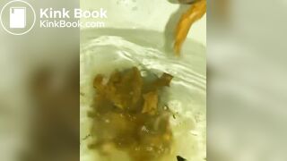 girl toilet diarrhea and pee