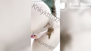 Pooping while still wearing a thong
