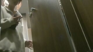 Young Chinese girl poops in toilet, funny dialogue