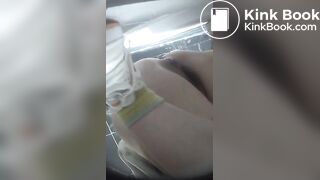 Young Chinese girl poops in toilet, funny dialogue