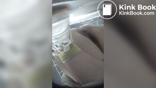 Young Chinese girl poops in toilet, funny dialogue