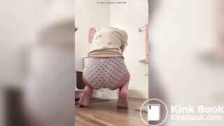 Cute teen girl shits her panties