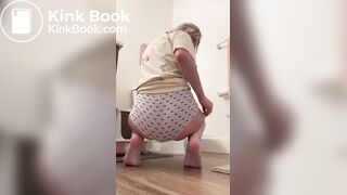 Cute teen girl shits her panties