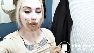 Scat in a public toilet..