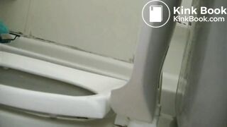 Tattooed girl toilet explosion
