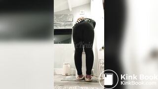 Sexy girl pooping on toilet - video 16