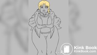 Looks like the bathroom was too tight for her