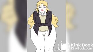 Looks like the bathroom was too tight for her