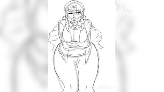 Looks like the bathroom was too tight for her