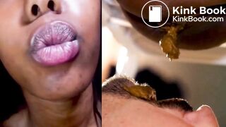Human Toilet Femdom Ebony Shit Feeding (Fantasy Edit)