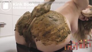 blonde piss, shit pantyhose and anal fisting squirt