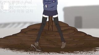 Anime girl utterly shits herself