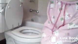 Large amount of excrement in toilet bowl