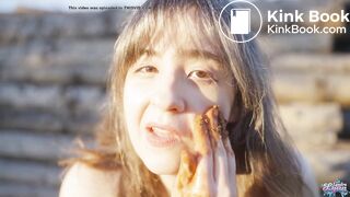 Brown on the logs - public panty poop