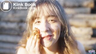 Brown on the logs - public panty poop