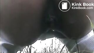 Outdoor poo in the grass..
