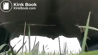 Outdoor poo in the grass..