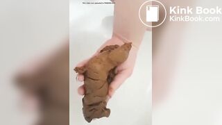 Girl shit on her finger