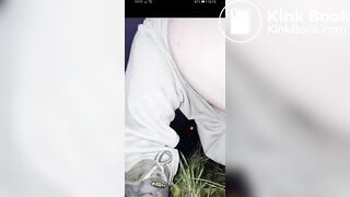 Defecate outside in the dark..