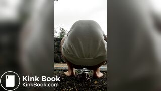 Female is diarrhea in the street