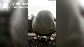 Female is diarrhea in the street