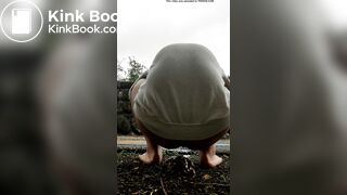 Female is diarrhea in the street