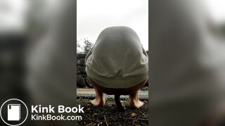 Female is diarrhea in the street