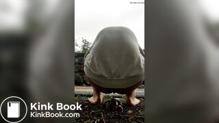 Female is diarrhea in the street