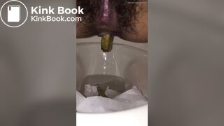 nice girl shitting close up view