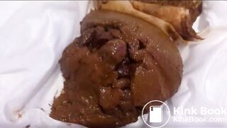 Big poop in white panties under dress