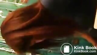 Sexy girl forcing constipation