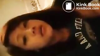 Sexy girl forcing constipation