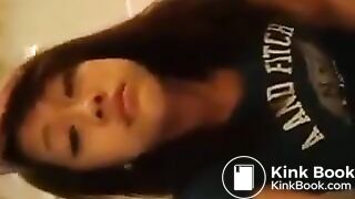 Sexy girl forcing constipation