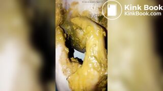 Girl diarrhea on her boyfriend hand