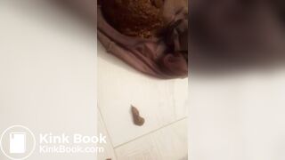Poop in brown pantyhose