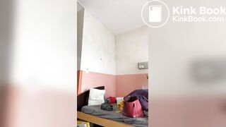 Italian girl dildo shit accident