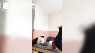 Italian girl dildo shit accident