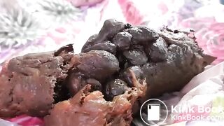 Blonde goddess serving a dinner