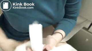 Pooping in a plane toilet