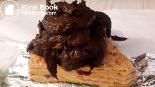 Russian blonde baking a shit cake