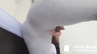 A mess in tight sweatpants..