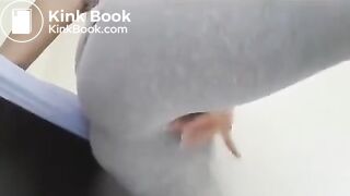 A mess in tight sweatpants..