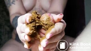 Incredible scat blowjob by the scat queen