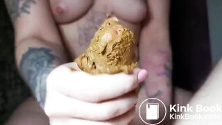 Incredible scat blowjob by the scat queen