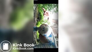 Pawg outdoor panty poop