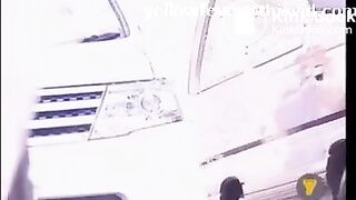 Pretty girl makes pile of poop in carpark