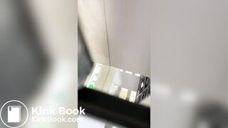 Asian cutie pooping
