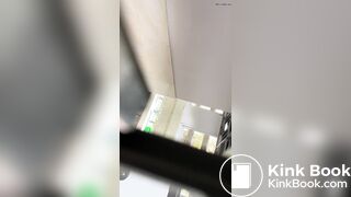 Asian cutie pooping