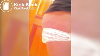 White lace panty poop - video 2