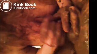 Handjob with a lot of shit